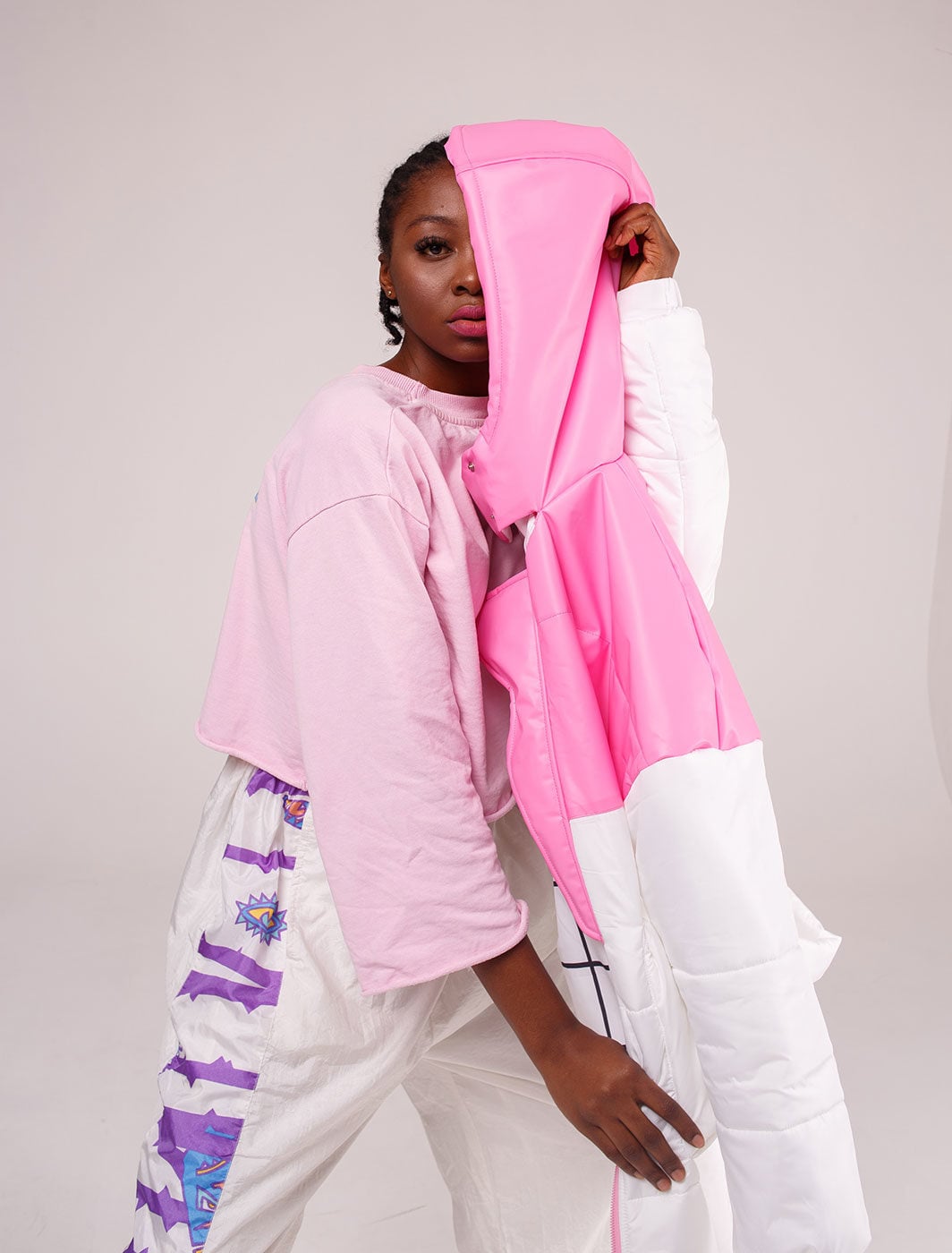 Quilted feather coat